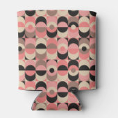 Midden-eeuw modern roze patroon blikjeskoeler (Achterkant)