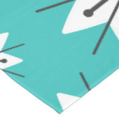 Midden eeuw modern sneeuwvlokken turquoise tafelkleed (Gekanteld)