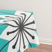 Midden eeuw modern sneeuwvlokken turquoise tafelkleed (Voorbeeld)