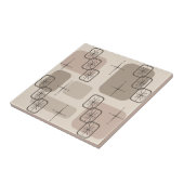Midden eeuw modern Sputnik Taupe Tegeltje (Zijkant)