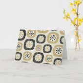 Midden Eeuw Modern Sterrenexplosie Patroon Kaart (Gele Bloem)