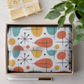 Midden Eeuw Modern Sterrenexplosiepatroon Tissuepapier (Geschenk)