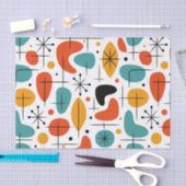 Midden Eeuw Modern Sterrenexplosiepatroon Tissuepapier (Craft)