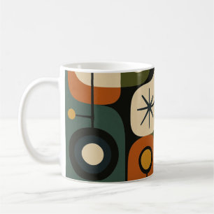 Midden Eeuw Modern Sterrenstelsel Patroon Koffiemok