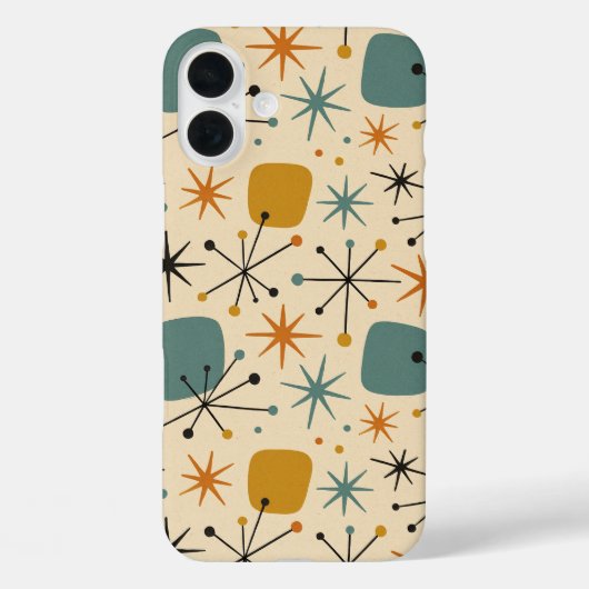 Midden eeuw modern steruitbarsting patroon Case-Mate iPhone case (Achterkant)