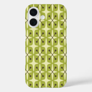 Midden eeuw modern steruitbarsting patroon iPhone 16 hoesje