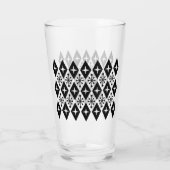 Midden eeuw modern steruitbarsting patroon glas (Achterkant)