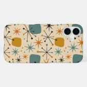 Midden eeuw modern steruitbarsting patroon iPhone hoesje (Achterkant horizontaal)