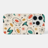 Midden eeuw modern steruitbarsting patroon iPhone hoesje (Achterkant horizontaal)