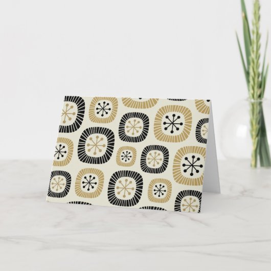 Midden eeuw modern steruitbarsting patroon kaart (Voorkant)