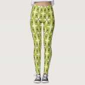 Midden eeuw modern steruitbarsting patroon leggings (Voorkant)