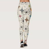 Midden eeuw modern steruitbarsting patroon leggings (Achterkant)
