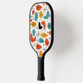 Midden eeuw modern steruitbarsting patroon pickleball paddle (Links)