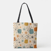 Midden eeuw modern steruitbarsting patroon tote bag (Achterkant)