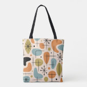 Midden eeuw modern steruitbarsting patroon tote bag (Achterkant)