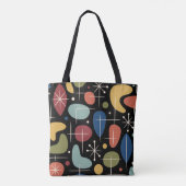 Midden eeuw modern steruitbarsting patroon tote bag (Achterkant)