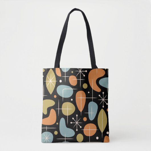 Midden eeuw modern steruitbarsting patroon tote bag (Voorkant)