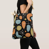 Midden eeuw modern steruitbarsting patroon tote bag (Dichtbij)