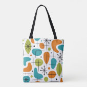 Midden eeuw modern steruitbarsting patroon tote bag (Achterkant)