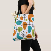 Midden eeuw modern steruitbarsting patroon tote bag (Dichtbij)