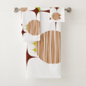 Midden eeuw modern steruitbarstingen en bollen bad handdoek (Insitu)