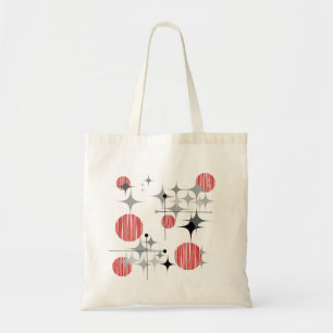 Midden eeuw modern steruitbarstingen en bollen tote bag