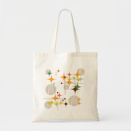 Midden eeuw modern steruitbarstingen en bollen tote bag (Voorkant)