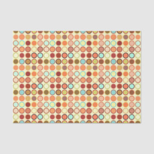 Midden-Eeuw Modern Stippen Cream met Multi Neutral Tissuepapier