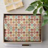 Midden-Eeuw Modern Stippen Cream met Multi Neutral Tissuepapier (Geschenk)