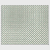 Midden eeuw Modern Stoffig Sage Groen Geometrisch Cadeaupapier (Vlak)