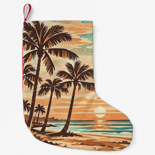 midden eeuw modern strand Hawaii zonsondergang pal Kleine Kerstsok