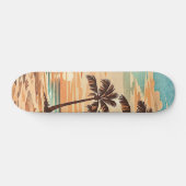 midden eeuw modern strand Hawaii zonsondergang pal Persoonlijk Skateboard (Horizontaal)