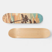 midden eeuw modern strand Hawaii zonsondergang pal Persoonlijk Skateboard (Horizontaal)