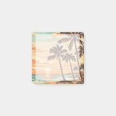 midden eeuw modern strand Hawaii zonsondergang pal Post-it® Notes (Voorkant)