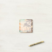 midden eeuw modern strand Hawaii zonsondergang pal Post-it® Notes (Op bureau)