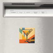 Midden Eeuw Modern Sunrise Bauhaus Martini Magneet (Insitu (Vaatwasser))