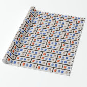 Midden Eeuw Modern Theekop Inpakpapier (Uitgerold)