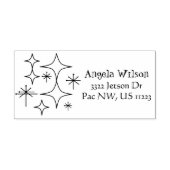 Midden eeuw Modern tijdperk Illustratie Naam Adres Rubberstempel (Afrduk)