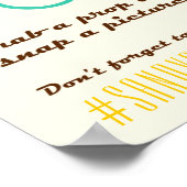 Midden Eeuw Modern Verjaardag Thema Photohokje Bor Poster (Hoek)