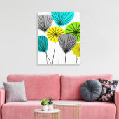 Midden-eeuw Modern Verpakt Canvas Seed Pods 2 Afdruk (Insitu (Woonkamer))