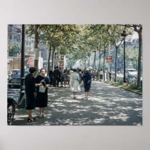 Midden eeuw modern vrouwen Parijs straatmode Poster