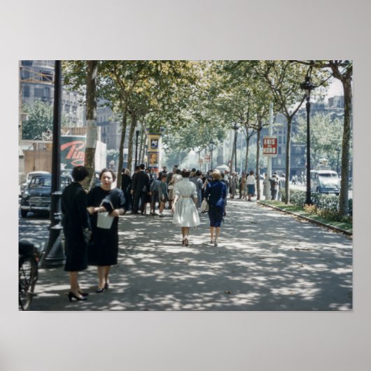 Midden eeuw modern vrouwen Parijs straatmode Poster (Voorkant)