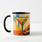 Midden eeuw modern zonsopgang Bauhaus Martini Mok (Links)