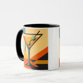 Midden eeuw modern zonsopgang Bauhaus Martini Mok (Voorkant links)