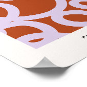 Midden eeuw moderne Abstracte lijnen bruin en Paar Poster (Hoek)