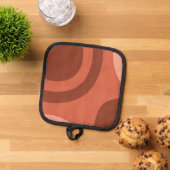 Midden-Eeuw Moderne Abstracte Terracotta Pannenlap (Top down)