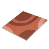 Midden-Eeuw Moderne Abstracte Terracotta Tegeltje (Zijkant)