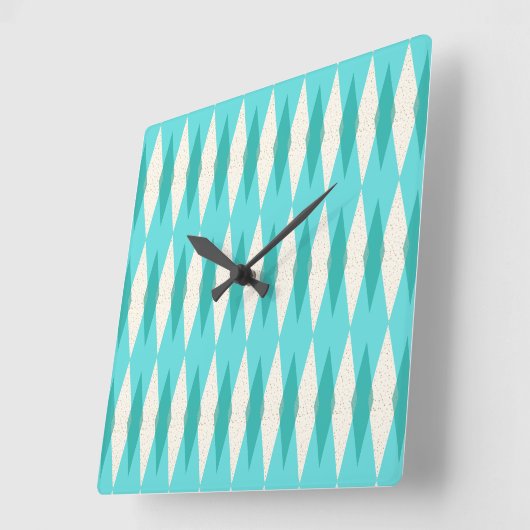 midden eeuw moderne Argyle vierkante wandklok (Hoek)