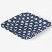 Midden-eeuw moderne Atomic Starburst Pattern Marin Papieren Bordje (Gebogen)