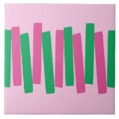 Midden eeuw moderne atomische funky blokken roze,  tegeltje (Voorkant)